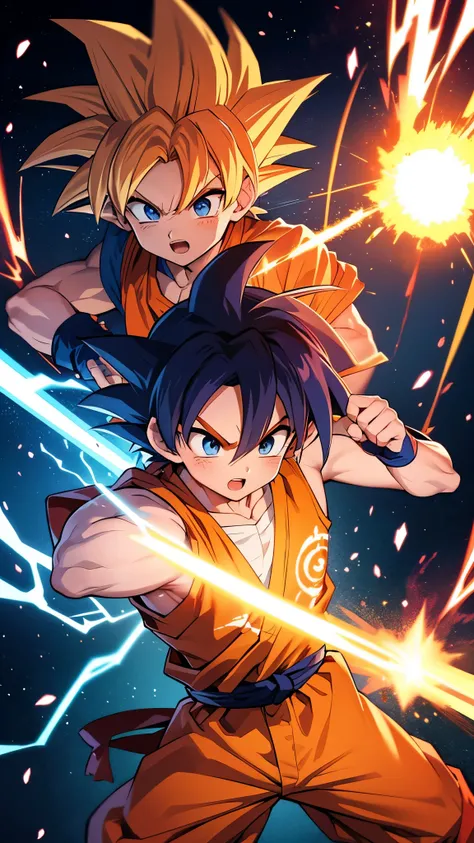 Goku fighting with zeno in true ultra instinct