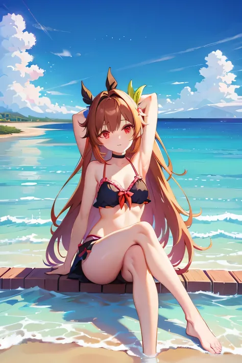 애니메이션 소녀 sitting on the beach with a bunch of balloons, anime aesthetic, summer sunset, animated background,brown hair, anime atmosphere, Animated visual of a cute girl, animated background art, Summer Settings, nightcore, ( Ilya Kubshinov ), anime aesthet...