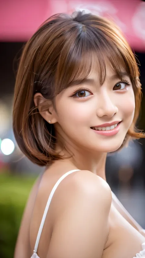 pieces fly、highest quality、An illustration、super fine、Are you okay、High resolution、8k wallpaper、perfect dynamic composition、detailed and beautiful eyes、ladies summer、short bob、silver hair、Natural color lip for small breasts、bold sexy pose、smile、Harajuku、 2...