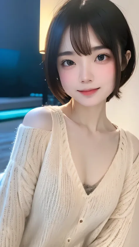 table top, highest quality, 8k, 6 years old, teen, primary school student,young face,RAW photo, absurd, award winning portrait, smile, alone, (night:1.8), idol face, droopy eyebrows,delicate girl,delicate body, Upper body, Digital single-lens reflex camera...