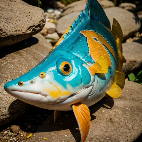 Crea un pescado de colores