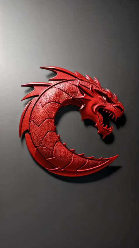 Symbol, Surface, 3D, Dragon,Logo,Red