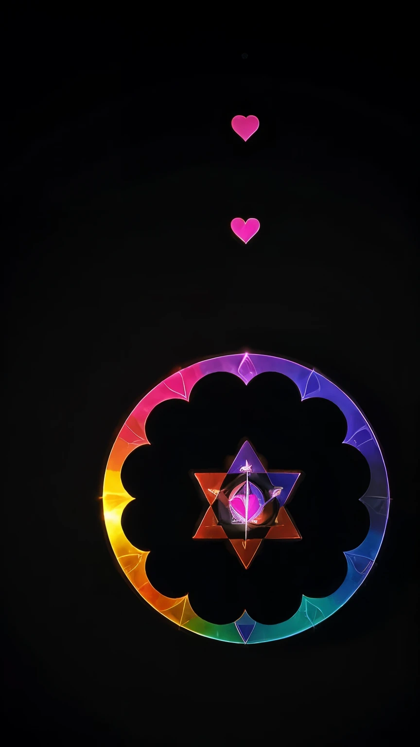 Phone wallpaper: Chakra, Symbol, Sign, Heart, Dark,Logo