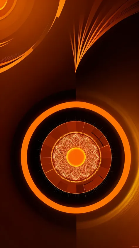 Abstract, Fractal, Circle, Symbol, Orange (Color)