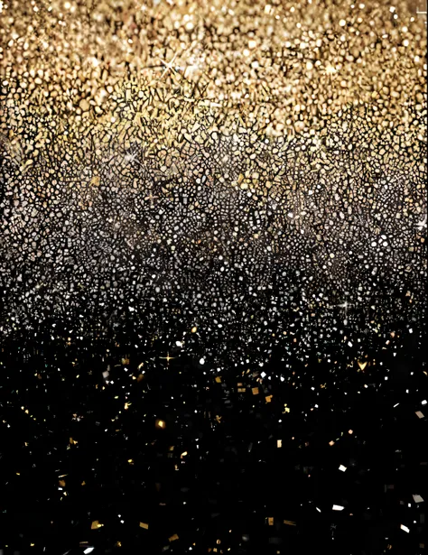 a black and gold flash background with a black background, flash background, flash, flash gif, glowing flashy dust in the air, gold powder, flashing stars scattered about, flashy, flash storm, golden spots, dark flash, shiny, many particles, light scatteri...