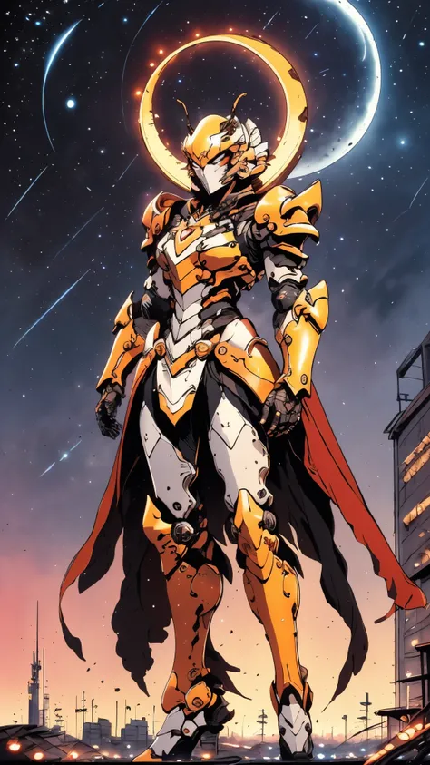 A woman adorned in fantasy-style full-body armor, a crown-concept fully enclosed helmet that unveils only her eyes, a composite layered chest plate, fully encompassing shoulder and hand guards, a lightweight waist armor, form-fitting shin guards, the overa...