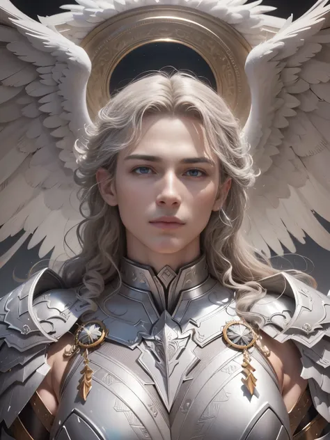 archangel michael、Four Archangel Last Piece,highest quality,super detailed,High resolution,High resolution,4k,Portrait in 4k,8k,8k Portrait,unity 8k wallpaper,Highly detailed CG,realistic,RAW photo,real person,portrait photography,realistic,shiny skin,fine...