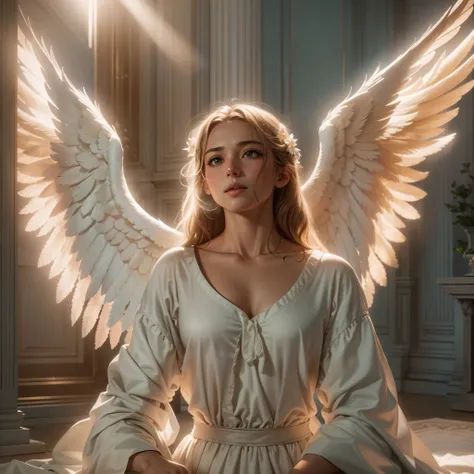 Highest quality masterpieces in 8K, Featuring real people. The realism is impressive, With detailed CG, Glossy skin, and fully concentrated.
heaven set, filled with god&#39;glory and shining light.
Break Angel brings blessings and happiness.