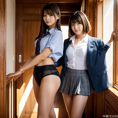 Sexy schoolgirls showing panties 