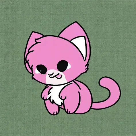 Pink，cute kitten
