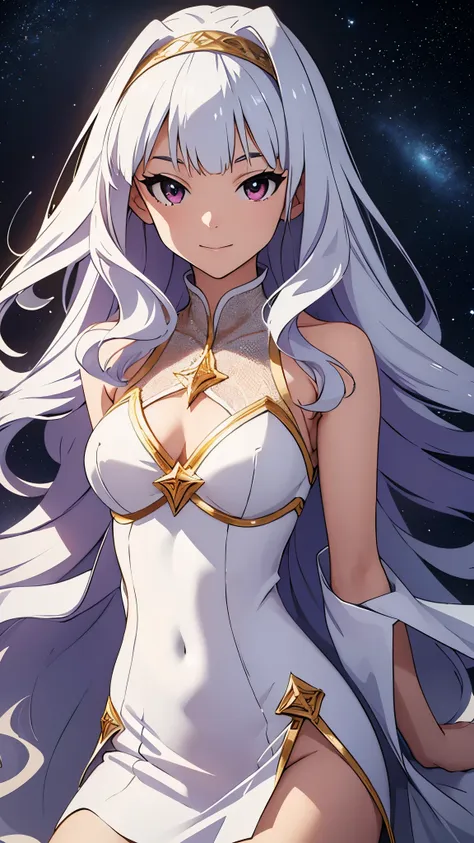 cg, unity, 8k, wallpaper, highest quality, masterpiece, lovely woman, 18-year-old, white hair, white skin break (white onepiece ...