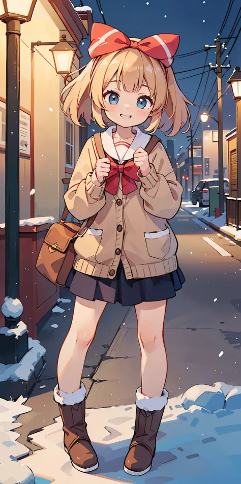 (masterpiece:1.2), best quality, highres, original, (extremely detailed:1.2), ultra-detailed, perfect lighting,(extremely detailed CG:1.2), 8k, anime illustration, 1girl, solo, lustful smirking smile face red cheeks, (winter outfit:1.2), STANDING STRAIGHT ...