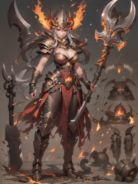 ((highest quality)),(ultra high resolution),(Super detailed),(detailed description),((best CG)),(best work of art),super precision art,amazing drawing art,(Art with precise details:1.5), (female war god:1.6),(beautiful trained body:1.5),angry face:1.7,(Int...