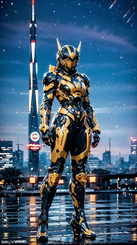 A woman adorned in fantasy-style full-body armor, a crown-concept fully enclosed helmet that unveils only her eyes, a composite layered chest plate, fully encompassing shoulder and hand guards, a lightweight waist armor, form-fitting shin guards, the overa...