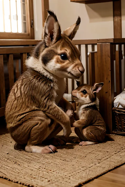 crie imagens de uma familia de coelhos comendo cenoura