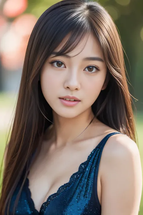 (highest quality,8k,High resolution:1.2),(beautiful realistic asian:1.4)、(cute japanese girl:1.4),(huge breasts:1.20、sparkling hair and eyes),(glamorous)、beautiful scenery、summer、high school student、17 years old、High school years、purely、during the day、Prof...