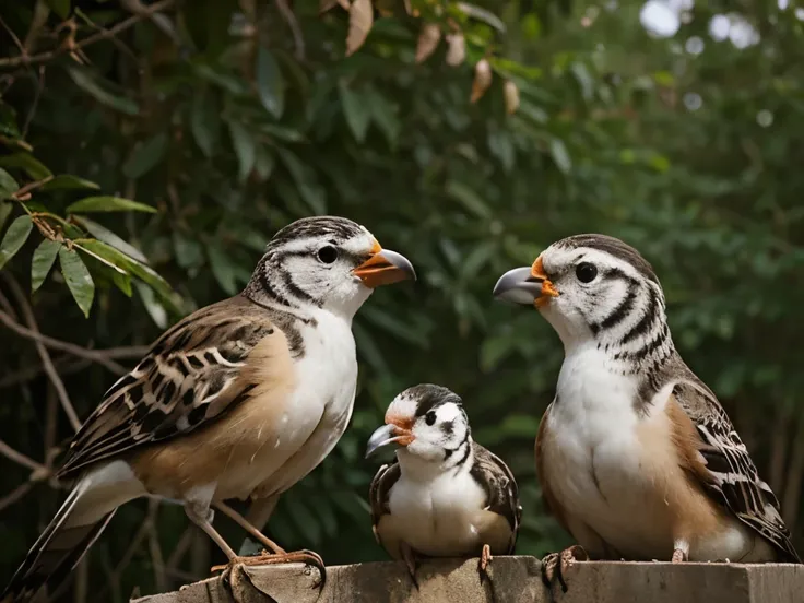 Potrait of bird family