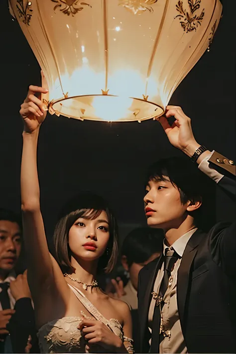 (Best quality, 8k, 32k, Masterpiece, UHD:1.2) "Generate a captivating artwork featuring a young Japanese girl model with short, sleek black hair styled in a chic bob haircut. Envision her bathed in dramatic cinematic lighting, creating an atmosphere of all...