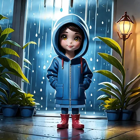 3d 雨中小孩