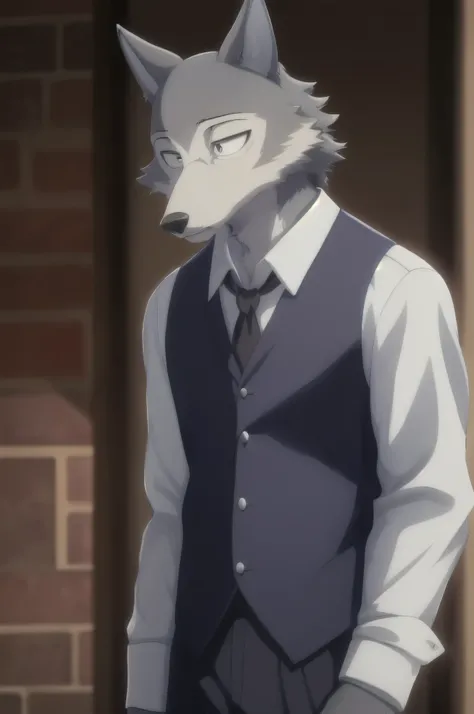 ((masterpiece)),((best quality)),8k,high detail,Super detailed, depth of field, wide angle,1boys, Regosi, ((grey_Wolf_boys)),male focus, alone, handsome face,fashionable pose, soft light,for the audience to watch, Uniforms, Yves, ((lens))