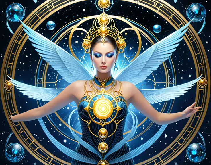 3D rendering of Magic array, sacred geometry, sharp focus,,in the style of mike winkelmann,in the style of rolf armstrong: fractal,by alberto vargas and h.r. giger,Magic Realism,Classical Realism,Surreal,Surrealism,Imagined,Science Fiction,From Another Rea...