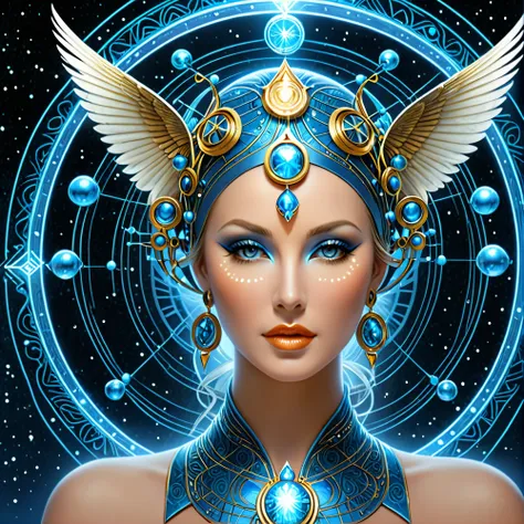 3d rendering of magic array, sacred geometry, sharp focus,,in the style of mike winkelmann,in the style of rolf armstrong: fract...