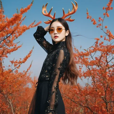 (((Windproof goggles)))(windproof sunglasses)Antlers Flying Nine Tails Light Blue Sky Master Flame Hair Star,Dark moonlit night, Gold and orange snake-print silk trousers,Rouge Diamond Tulle Sheer Lizard Print,very happy,Authentic and delicate texture,Stro...