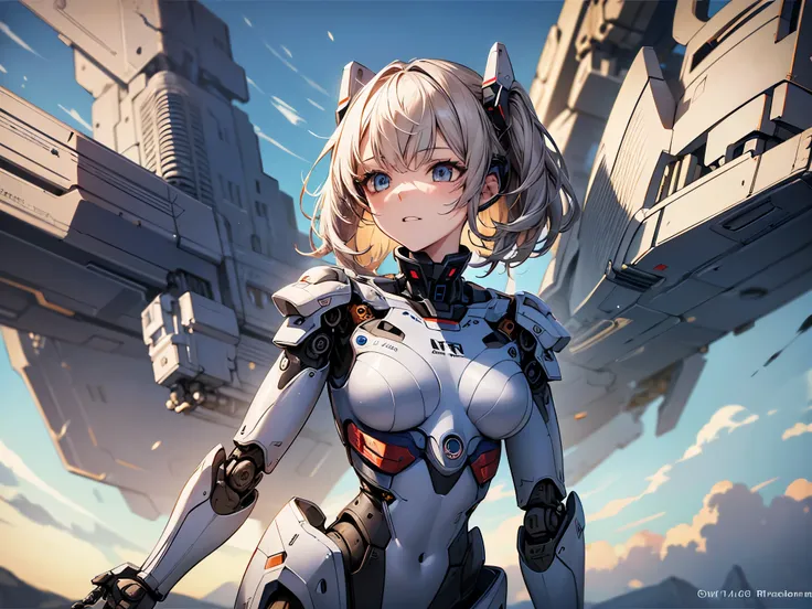 ((highest quality)),(ultra high resolution),(Super detailed),(detailed description),((best CG)),(best work of art),super precision art,amazing drawing art,(Sci-fi art with precise details:1.5), (female robot:1.6),(sharp mechanical face:1.5),,(Precise and d...