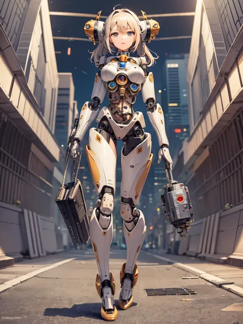 ((highest quality)),(ultra high resolution),(Super detailed),(detailed description),((best CG)),(best work of art),super precision art,amazing drawing art,(Sci-fi art with precise details:1.5), (female robot:1.6),(sharp mechanical face:1.5),,(Precise and d...