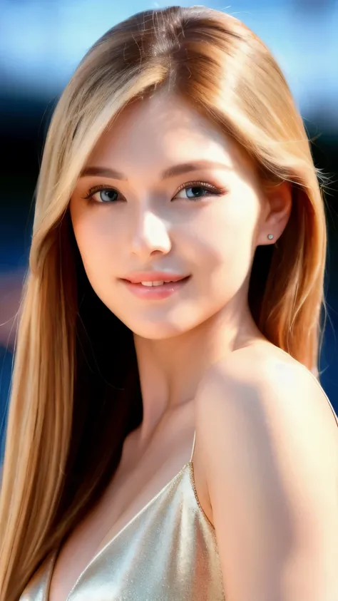 best quality, ultra-high resolution, real, photorealistic, 16K, BREAK, a American girl, cute, (full body:1.3), BREAK, highly detailed hair, (glossy light blonde hair), highly-detailed face, well-defined facial features, detailed eyes, detailed skin, (white...