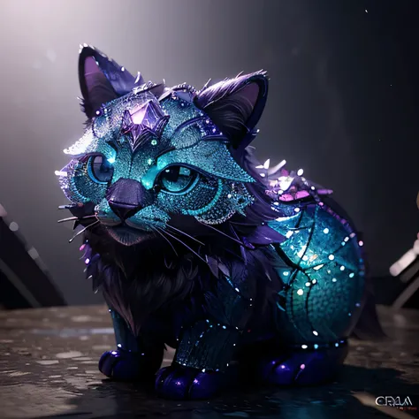 
A cute and adorable crystal [animal oel], crafted with intricate and trendy concept art. The image is designed with 8k resolution and cinema purple turquoise hues, with shimmering gleam,
exquisite detail, enchanted mystical magical vibration,providing a c...