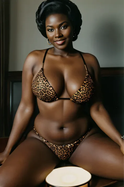 MILF, BBW, photo vintage, archives, visage parfait, erotic, dark ebony african, tache de rousseur, 1969, Aroused, american shot (3/4 coups) BIJOUX , moulant, legs spread, leopard bikini, smilling LIGHT, ENORMOUS GIGANTESTQUE SEINS, VERY DARK SKIN, 