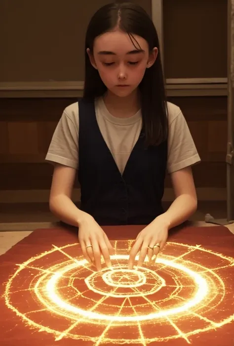 masterpiece,actual,1girl is building a magic circle,