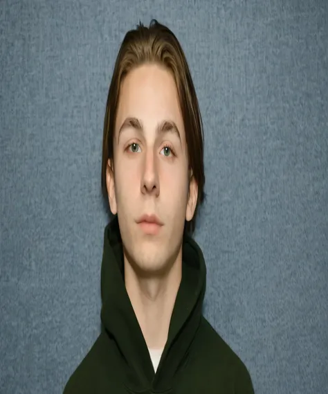 arafed man in a green hoodie with a blue background, tommy 1 6 years old, 1 6 years old, 18 years old, around 1 9 years old, headshot photo, portrait of 1 5 - year - old boy, classified photo, portrait a 1 5 - year - old boy, 1 7 - year - old boy thin face...