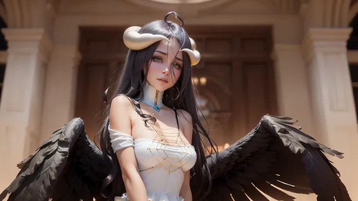 albedo, ((obra de arte、alta qualidade、super obra-prima、mais alta qualidade、super high resolution、cinematographic , 8k、 (retrato ...