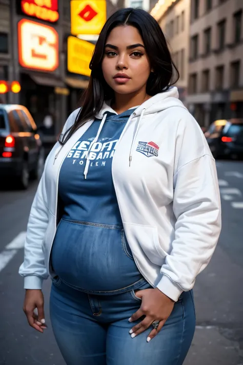 RAW, Best quality, high resolution, masterpiece: 1.3), Beautiful ssbbw Persoamerican woman in streetwear (iu:0.8),
Best quality, high resolution, Masterpiece: 1.3, Beautiful SSBBW Persoamerican woman, realistic,
Soft-lit, Detailed body sculpture,
Saggy-bel...