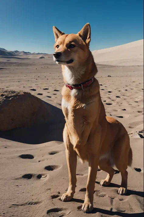 Doge playing on the moon