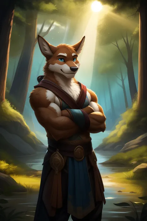 In the heart of the wilderness, an anthropomorphic figure stands with unwavering faith in tomorrow. His expressive, award-winning portrait showcases his intricately detailed body, full of muscular definition and furry textures. His large, round eyes gleam ...