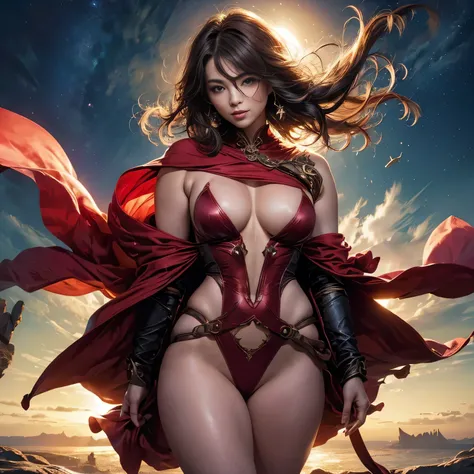 beautiful digital artwork、Fantasy and gorgeous lighting、gorgeous digital art、stunning digital illustration、digital fantasy art、3 D rendering character art 8 K、hight resolution、Detailed digital art、Graceful fantasy、nsfw、1girl、beautiful smiling face、Cowboy S...