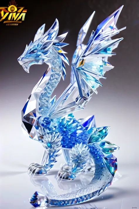 (masterpiece, best quality:1.2), crystal dragon