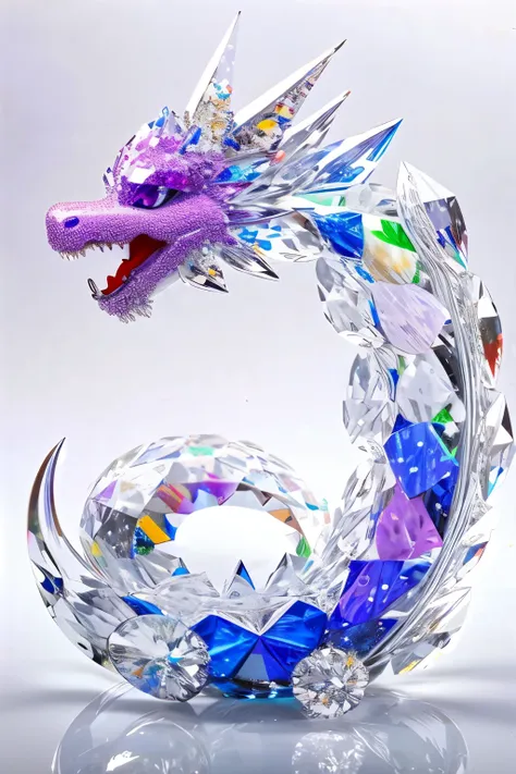 (masterpiece, best quality:1.2), crystal dragon