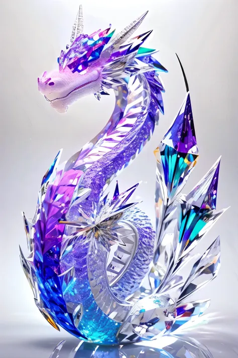 (masterpiece, best quality:1.2), crystal dragon