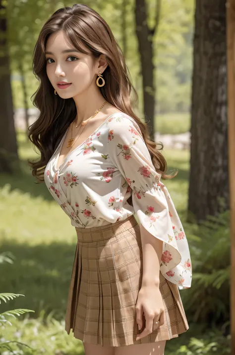 Panty shot、whole body、field、highest quality、real、Super detailed、down to the last detail、High resolution、4k wallpaper、Beautiful woman、light brown hair、wearing a suit、perfect dynamic composition、beautiful and delicate eyes、delicate hair、round face model body...