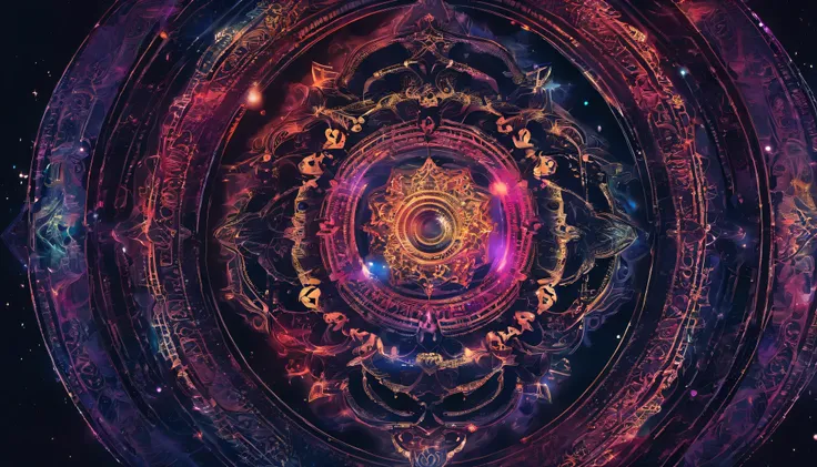 (mandala : 1.3), 瞑想と精god世界, god々々shine, space neural network,((There&#39;s a universe inside)),((galaxy background)),very beautiful digital art, 4K high-definition digital art, Gentle swirling magic，Magic Swirl，dreamy art, Complex and gorgeous anime CGI st...