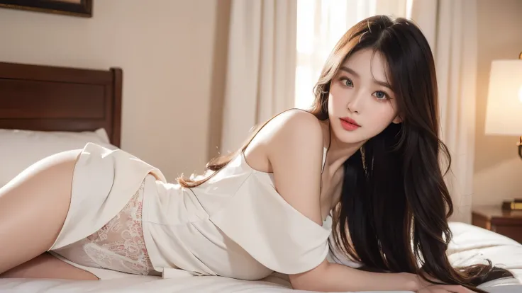 (best quality,4k,8k,highres,masterpiece:1.2),ultra-detailed,beautiful girl,mesmerizing eyes,rosy lips,long flowing hair,flawless complexion,Korean beauty,stylish outfit,trendy fashion,confident posture,vibrant colors,soft lighting,portrait photography, sex...