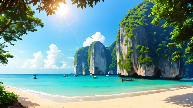 view of the beautiful sea in Thailand