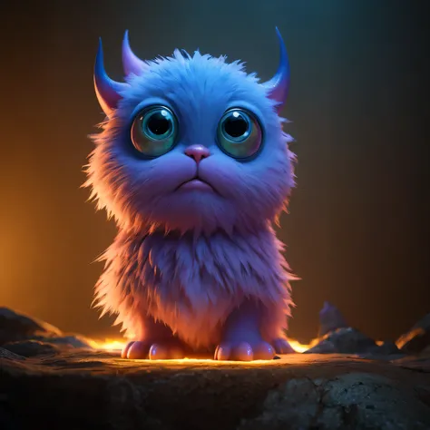 Generate a high-quality 3D image of cute and curious monsters using advanced rendering and modeling techniques. Use the following software for creation: 3DS Max, SketchUp, SolidWorks, AutoCAD, Blender, Vectary, MeshMixer, and Unreal Engine 5. Apply photon ...