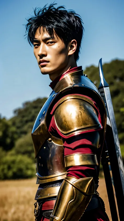 A handsome warrior who faces the time of a decisive battle