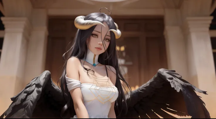 albedo, ((obra de arte、alta qualidade、super obra-prima、mais alta qualidade、super high resolution、cinematographic , 8k、 (retrato ...