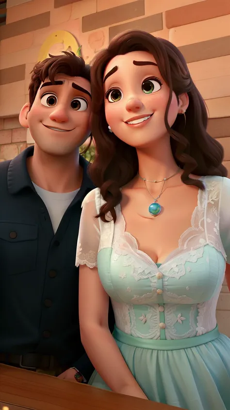 casal romantico, igual aos filmes Disney Pixar